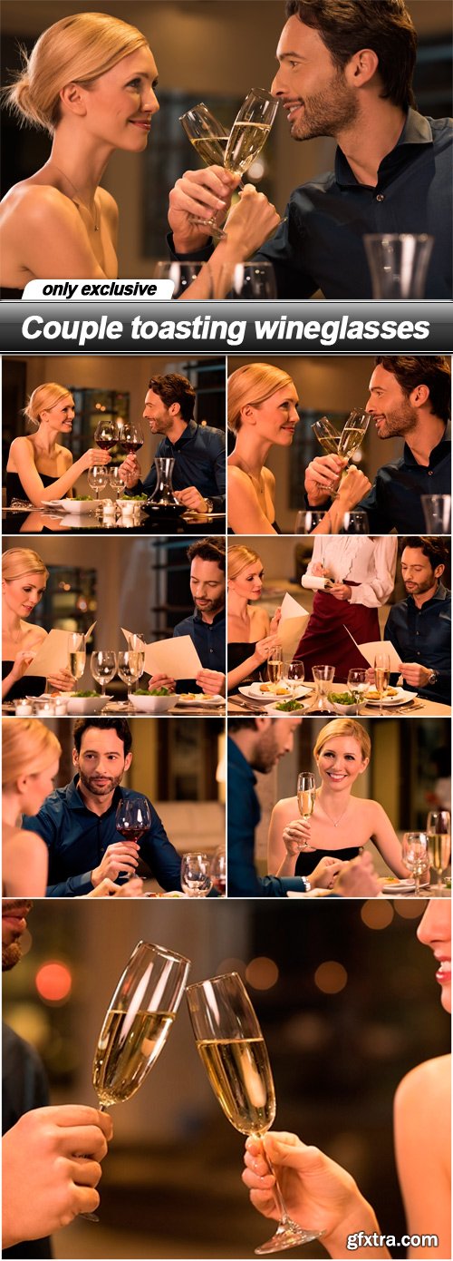 Couple toasting wineglasses - 7 UHQ JPEG