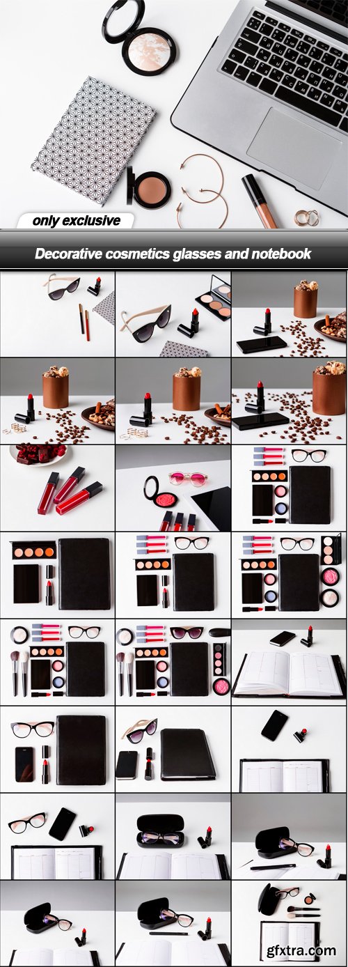 Decorative cosmetics glasses and notebook - 25 UHQ JPEG