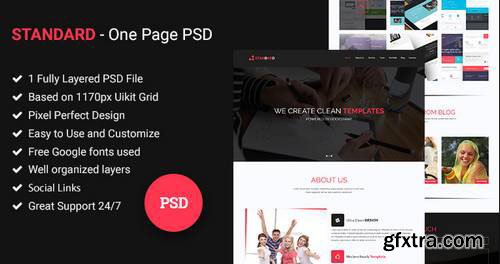 STANDARD – One Page Web PSD