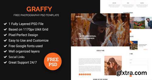 Graffy – photography web psd template