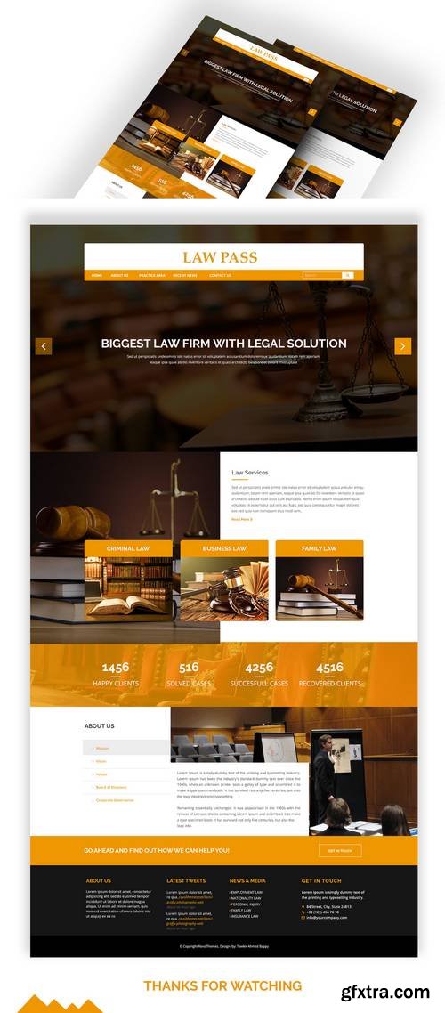 LawPass – Law Agency web template psd