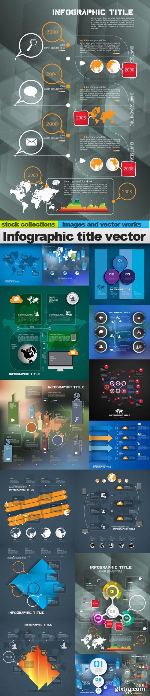 Infographic title vector, 15 x EPS