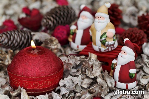 Beautiful Christmas Decorations 4 - 25xUHQ JPEG Photo Stock