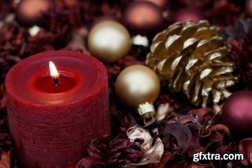 Beautiful Christmas Decorations 4 - 25xUHQ JPEG Photo Stock