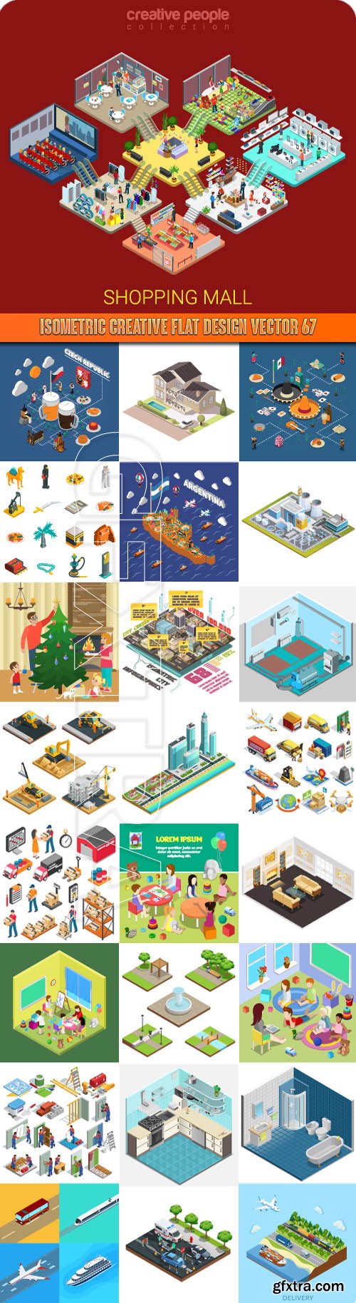 Isometric creative flat design vector 67