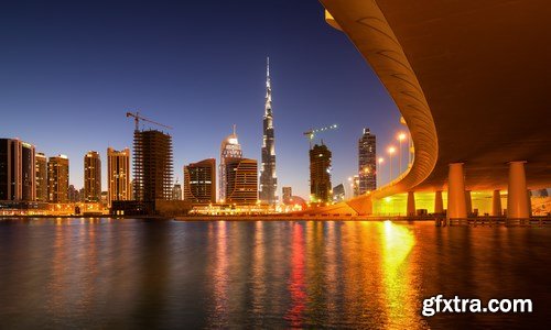 Amazing tallest skyscrapers in Sheikh Zayed, Dubai - 16xUHQ JPEG Photo Stock