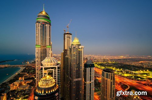 Amazing tallest skyscrapers in Sheikh Zayed, Dubai - 16xUHQ JPEG Photo Stock