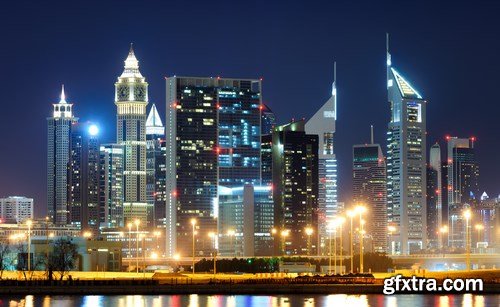 Amazing tallest skyscrapers in Sheikh Zayed, Dubai - 16xUHQ JPEG Photo Stock