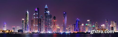 Amazing tallest skyscrapers in Sheikh Zayed, Dubai - 16xUHQ JPEG Photo Stock