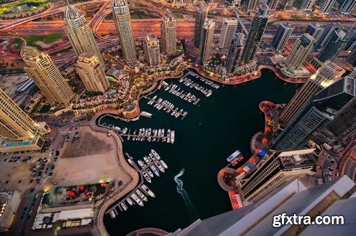 Amazing tallest skyscrapers in Sheikh Zayed, Dubai - 16xUHQ JPEG Photo Stock