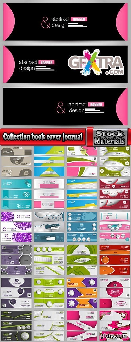 Collection book cover journal notebook flyer card business card banner vector image 20-25 EPS