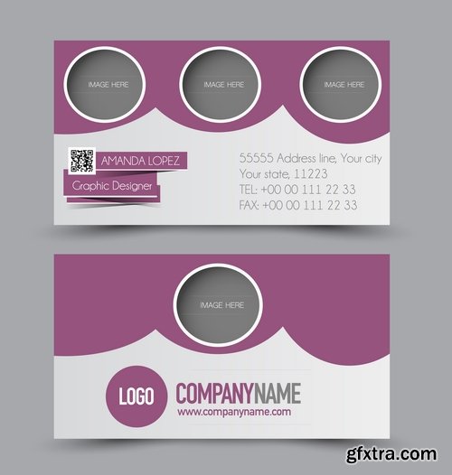 Collection gift certificate business card banner flyer calling card poster 21-25 EPS