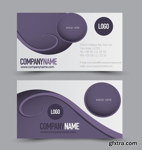 Collection gift certificate business card banner flyer calling card poster 21-25 EPS