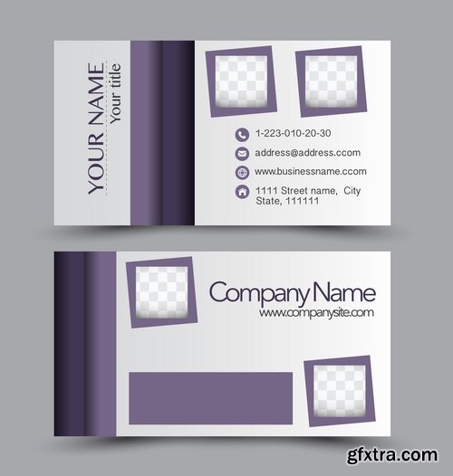 Collection gift certificate business card banner flyer calling card poster 21-25 EPS