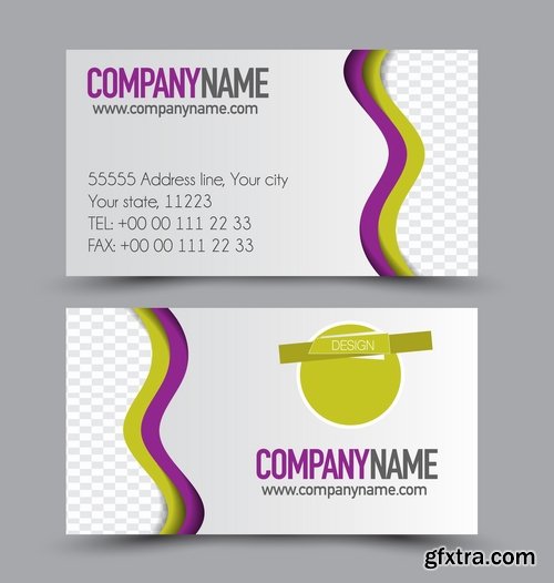 Collection gift certificate business card banner flyer calling card poster 21-25 EPS