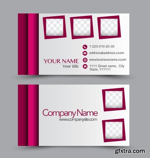 Collection gift certificate business card banner flyer calling card poster 21-25 EPS