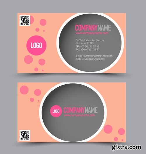 Collection gift certificate business card banner flyer calling card poster 21-25 EPS