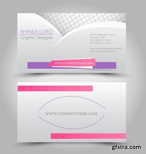 Collection gift certificate business card banner flyer calling card poster 21-25 EPS