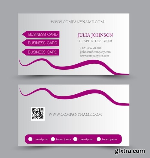 Collection gift certificate business card banner flyer calling card poster 21-25 EPS