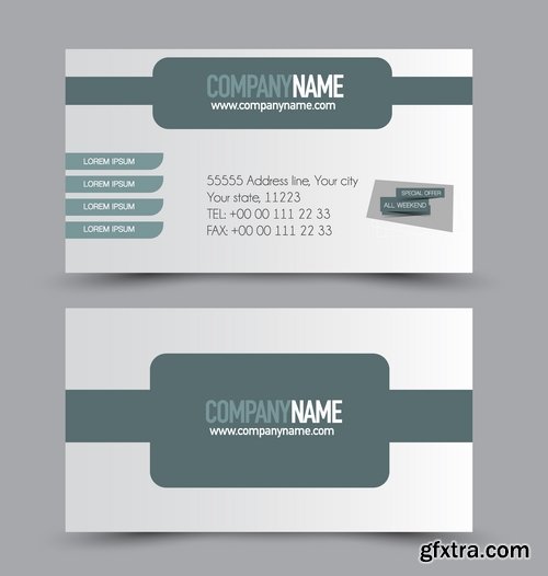 Collection gift certificate business card banner flyer calling card poster 21-25 EPS