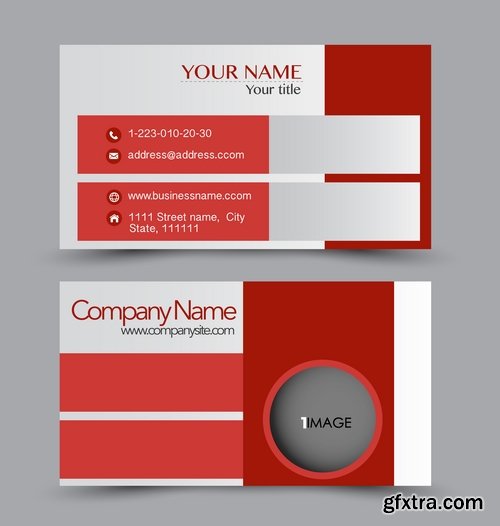 Collection gift certificate business card banner flyer calling card poster 21-25 EPS