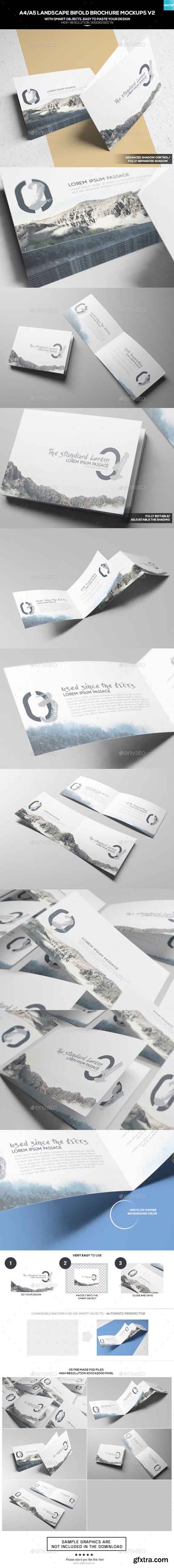 GR - A4/ A5 Landscape Bifold Brochure Mockups V2 17845752