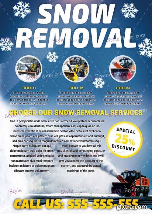 Snow Removal PSD V8 Flyer Template