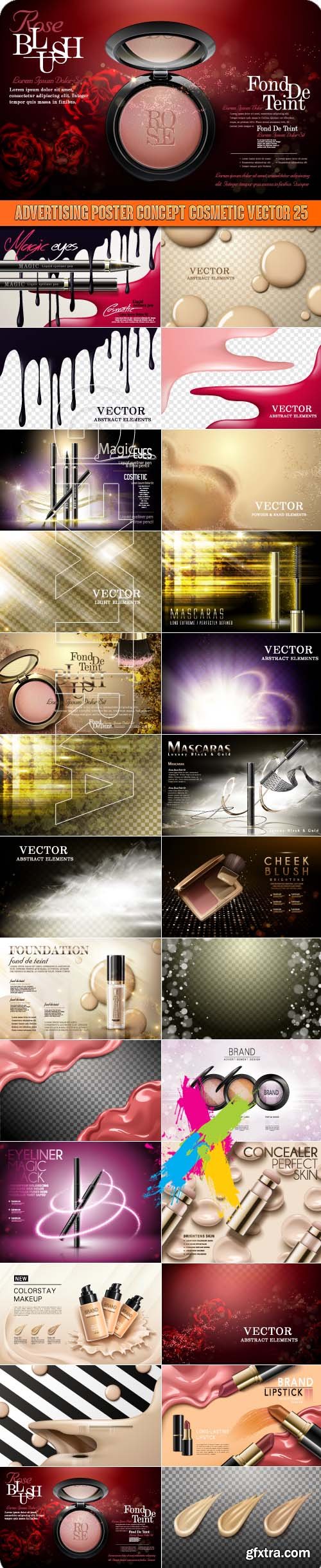 Advertising Poster Concept Cosmetic vector 25