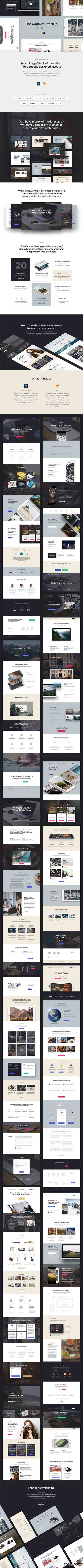The Rapture Startup UI Kit - Huge Startup UI Tool for Photoshop & Sketch.