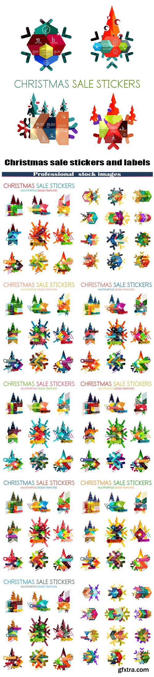 Christmas sale stickers and labels