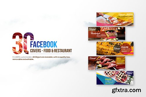 Graphicriver 30 Food & Restaurant Facebook Covers 18416276