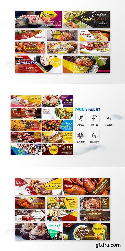 Graphicriver 30 Food & Restaurant Facebook Covers 18416276