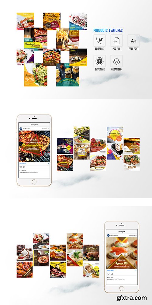 Graphicriver 30 Instagram Food & Restaurant Banners 18416131