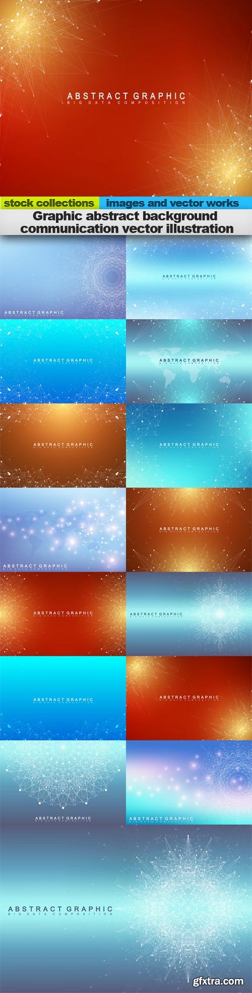 Graphic abstract background communication vector illustration, 15 x EPS