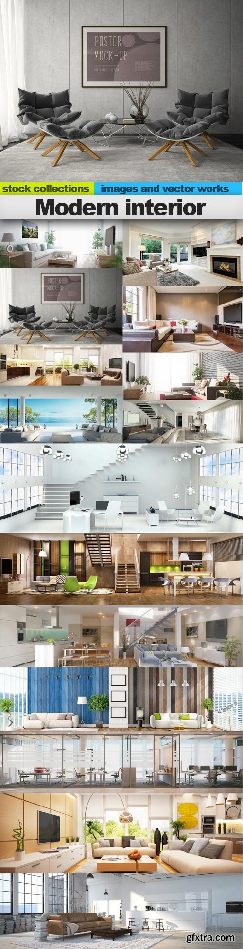 Modern interior, 15 x UHQ JPEG