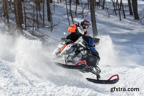 Collection of snowmobiles snow crawler drive a snowmobile trip in the woods 25 HQ Jpeg