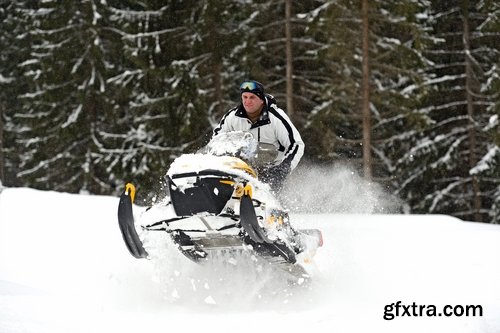 Collection of snowmobiles snow crawler drive a snowmobile trip in the woods 25 HQ Jpeg