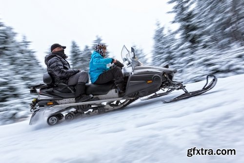 Collection of snowmobiles snow crawler drive a snowmobile trip in the woods 25 HQ Jpeg