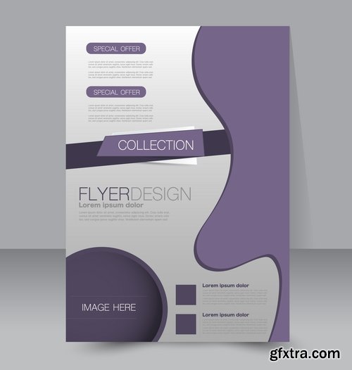 Collection book cover journal notebook flyer card business card banner vector image 24-25 EPS