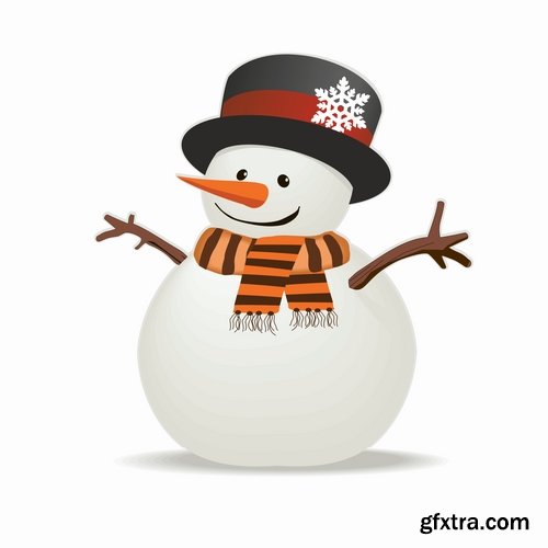 Collection of snow snowman doll decoration 2017 new year christmas 25 EPS