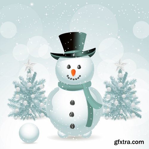 Collection of snow snowman doll decoration 2017 new year christmas 25 EPS