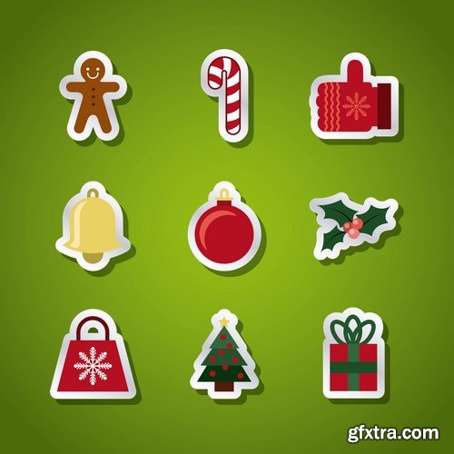 New Year 2017 & Christmas Design 10 - 24xEPS Vector Stock