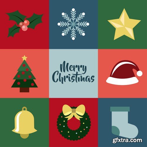 New Year 2017 & Christmas Design 10 - 24xEPS Vector Stock