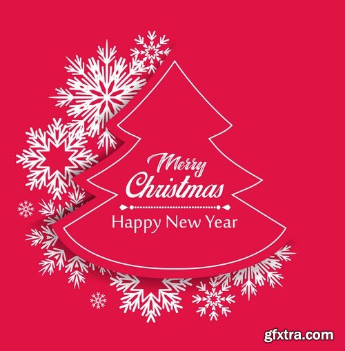 New Year 2017 & Christmas Design 10 - 24xEPS Vector Stock