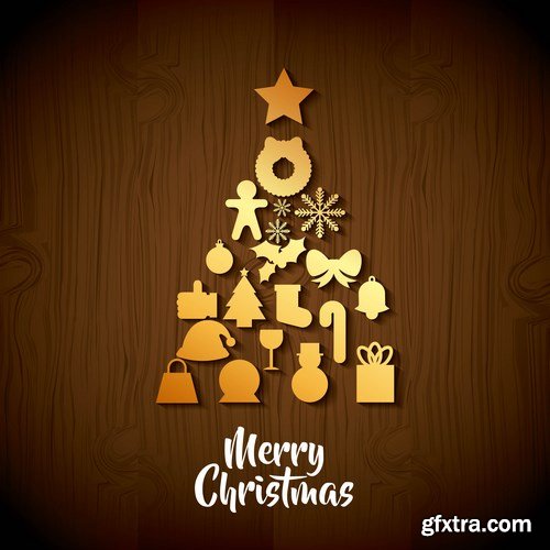 New Year 2017 & Christmas Design 10 - 24xEPS Vector Stock