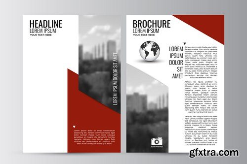 Corporate Templates of Brochures 18 - 20xEPS Vector Stock