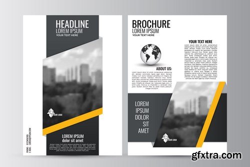 Corporate Templates of Brochures 18 - 20xEPS Vector Stock