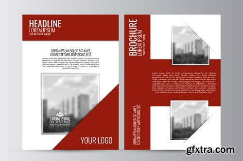 Corporate Templates of Brochures 18 - 20xEPS Vector Stock