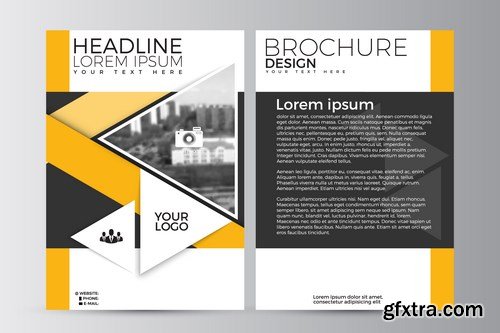 Corporate Templates of Brochures 18 - 20xEPS Vector Stock