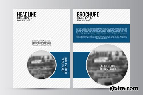 Corporate Templates of Brochures 18 - 20xEPS Vector Stock